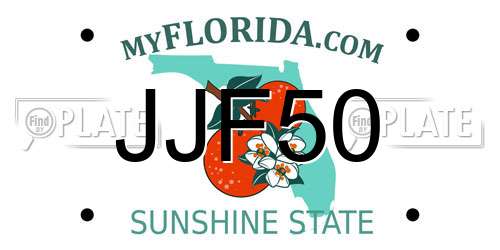 JJF50 Florida License Plate