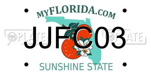 JJFC03 Florida License Plate