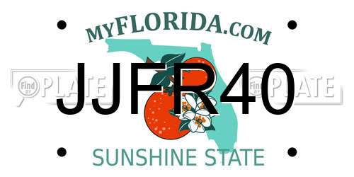 JJFR40 Florida License Plate