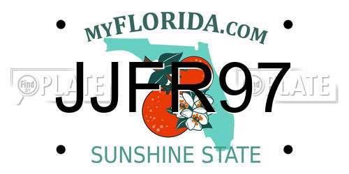 JJFR97 Florida License Plate