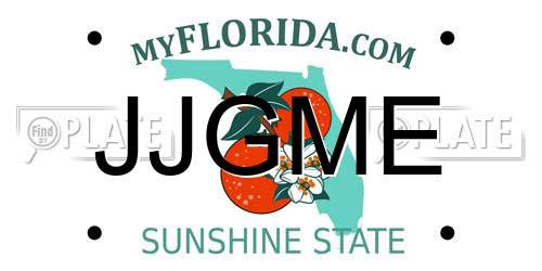JJGME Florida License Plate