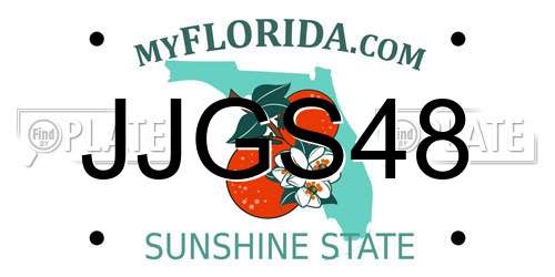 JJGS48 Florida License Plate