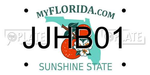 JJHB01 Florida License Plate