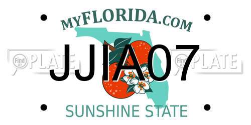 JJIA07 Florida License Plate