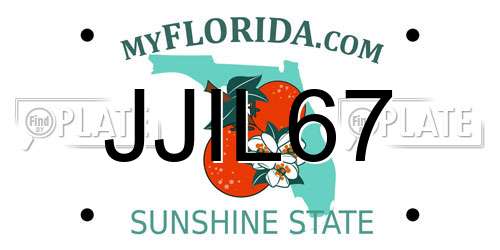 JJIL67 Florida License Plate