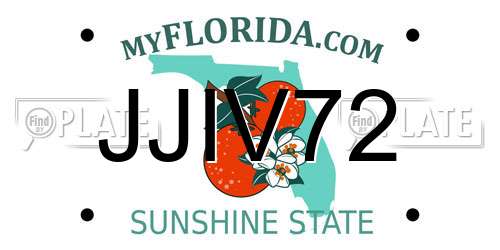JJIV72 Florida License Plate