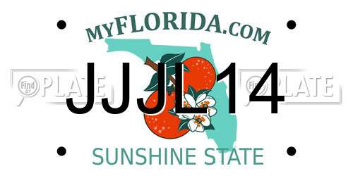 JJJL14 Florida License Plate