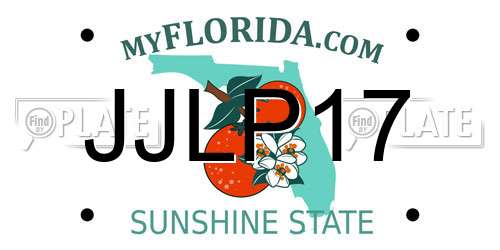 JJLP17 Florida License Plate