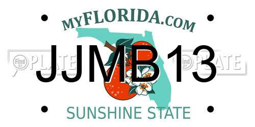JJMB13 Florida License Plate