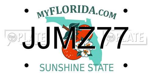 JJMZ77 Florida License Plate