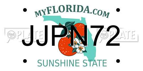 JJPN72 Florida License Plate