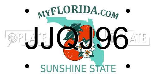 JJQJ96 Florida License Plate