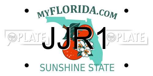 JJR1 Florida License Plate