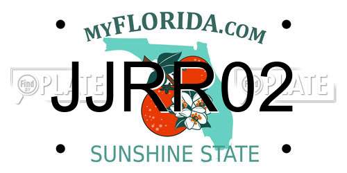 JJRR02 Florida License Plate