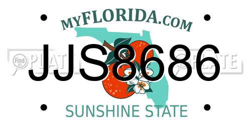 JJS8686 Florida License Plate