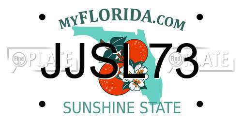 JJSL73 Florida License Plate