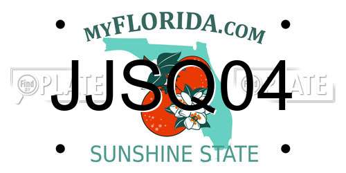 JJSQ04 Florida License Plate
