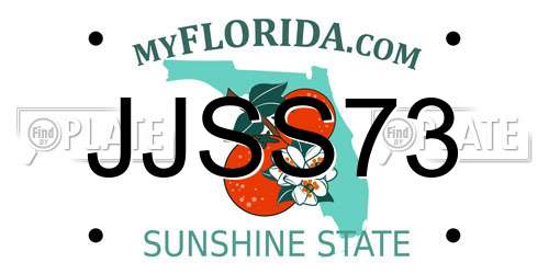 JJSS73 Florida License Plate