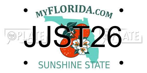 JJST26 Florida License Plate