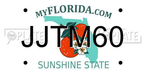JJTM60 Florida License Plate