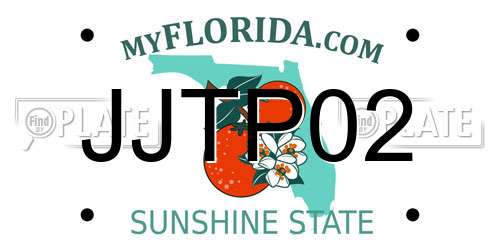 JJTP02 Florida License Plate