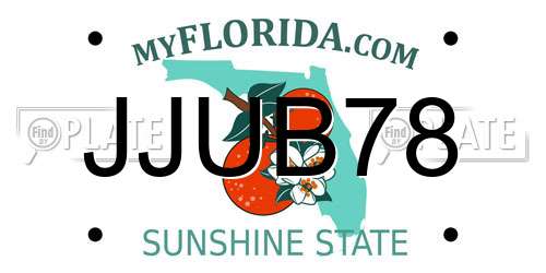 JJUB78 Florida License Plate