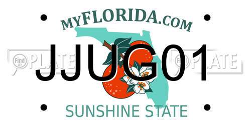 JJUG01 Florida License Plate
