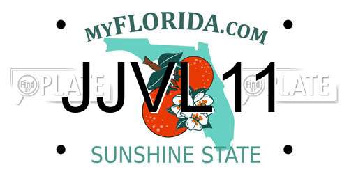 JJVL11 Florida License Plate