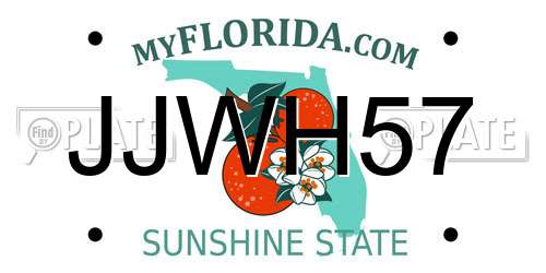 JJWH57 Florida License Plate