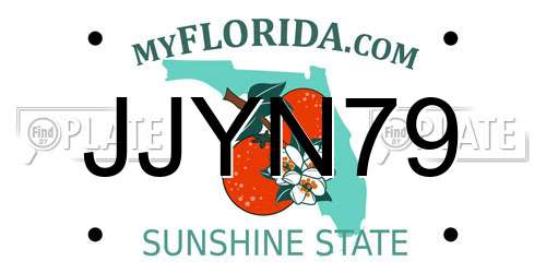 JJYN79 Florida License Plate