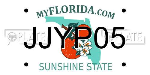 JJYP05 Florida License Plate