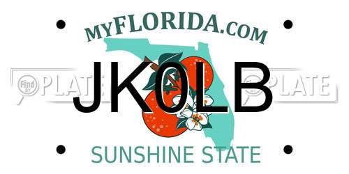 JK0LB Florida License Plate