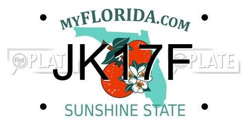 JK17F Florida License Plate