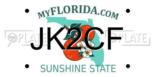 JK2CF Florida License Plate