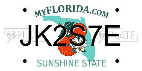 JK2S7E Florida License Plate