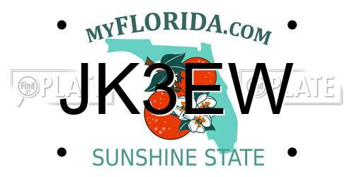 JK3EW Florida License Plate