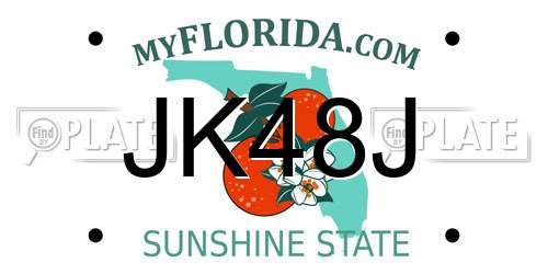 JK48J Florida License Plate