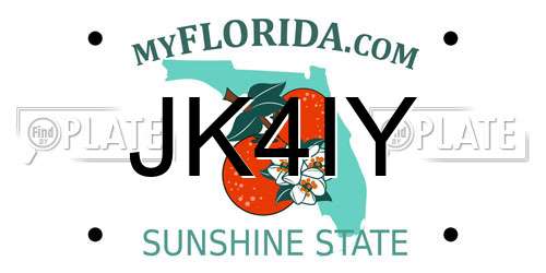 JK4IY Florida License Plate