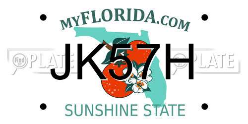 JK57H Florida License Plate