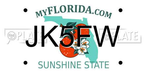 JK5FW Florida License Plate