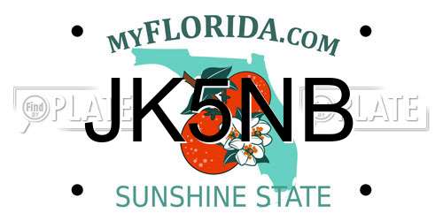JK5NB Florida License Plate