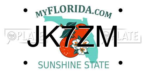 JK7ZM Florida License Plate