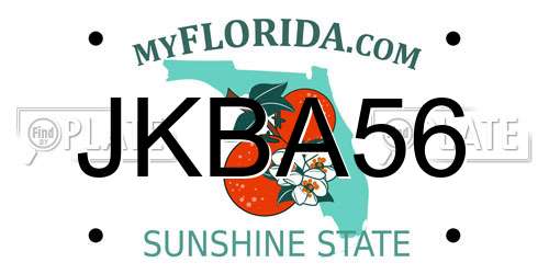 JKBA56 Florida License Plate