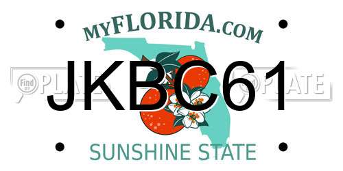 JKBC61 Florida License Plate