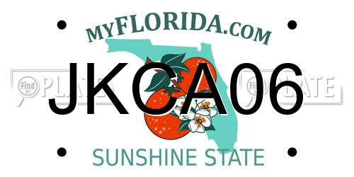 JKCA06 Florida License Plate