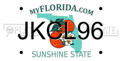 JKCL96 Florida License Plate