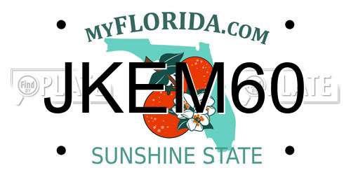 JKEM60 Florida License Plate