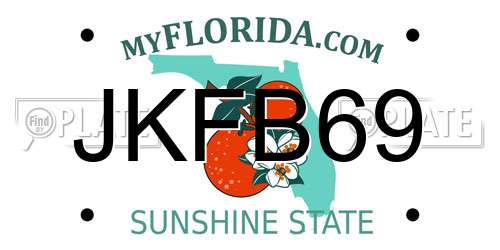 JKFB69 Florida License Plate