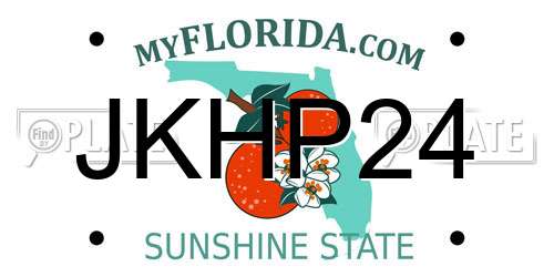 JKHP24 Florida License Plate