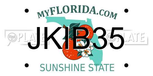 JKIB35 Florida License Plate
